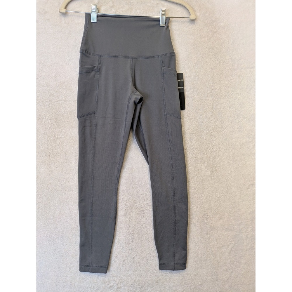 NEW 90‎ Degree by Reflex Leggings Women's XS Gray Wonderlink Tribeca Ankle Tight
